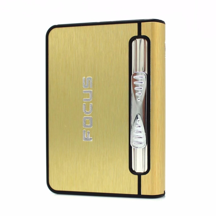 Портсигар Focus с газовой зажигалкой (зеленый) Портсигар Focus с газовой зажигалкой (зеленый)