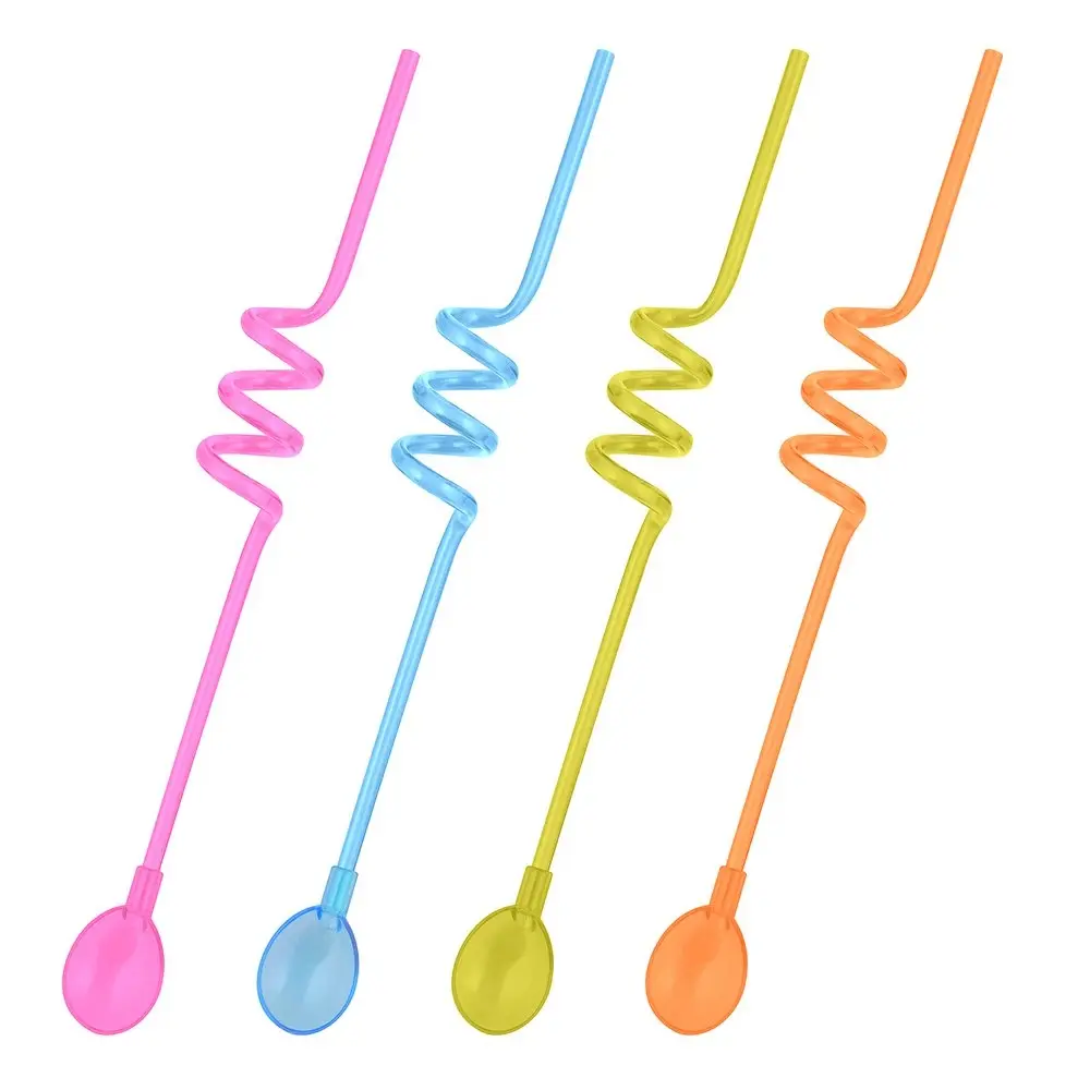 Трубочки для коктейля с ложечкой Фуршет 4 шт Трубочки для коктейля с ложечкой Фуршет 4 шт