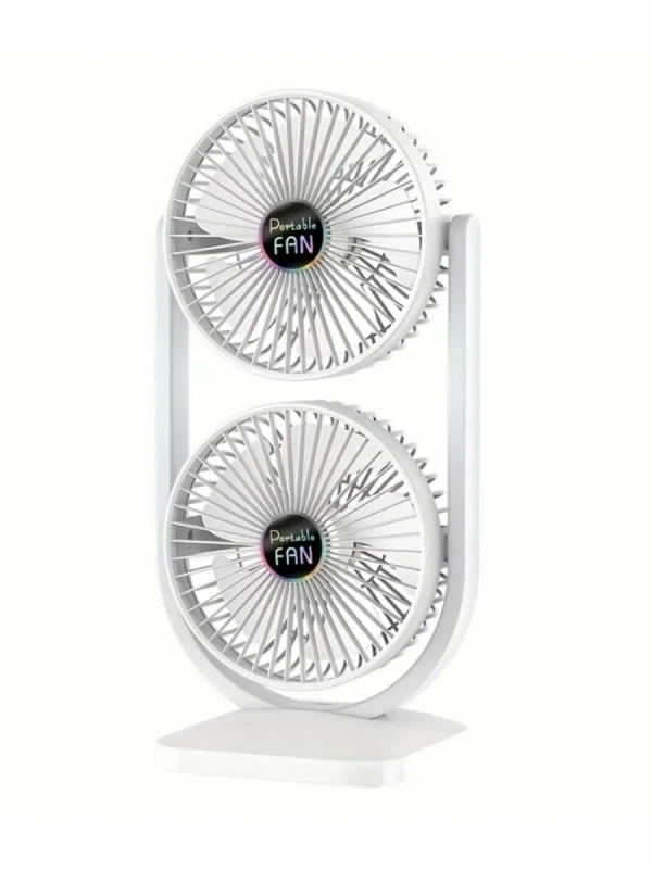 Двойной вентилятор белый