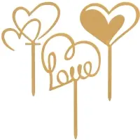 Топпер Любовь 3шт Топпер Любовь 3шт
