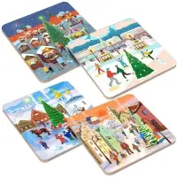 Подставка под горячее Зимние города 14х14см Подставка под горячее Зимние города 14х14см