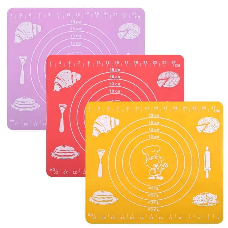 Коврик кулинарный силиконовый с разметкой 29х26 см (ассортимент) Коврик кулинарный силиконовый с разметкой 29х26 см (ассортимент)