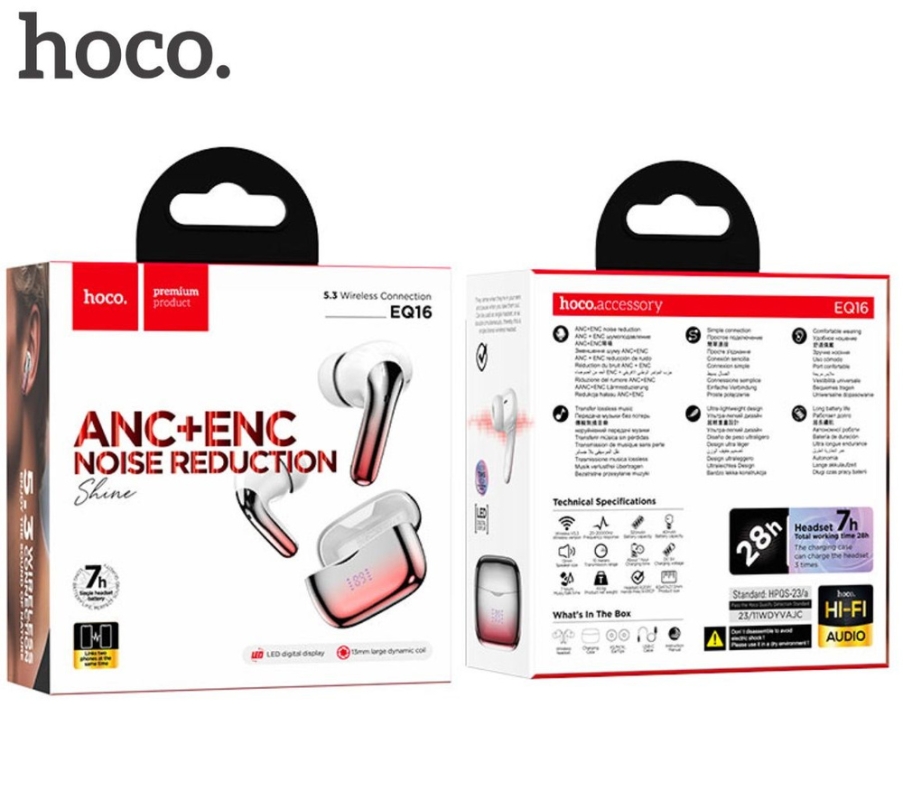 Наушники беспроводные Hoco EQ16 красные Наушники беспроводные Hoco EQ16 красные