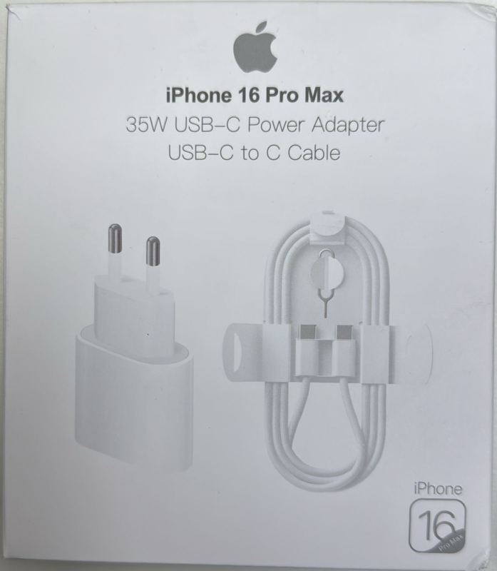 Адаптер зарядки iPhone на 35W с кабелем Type C - Type C Адаптер зарядки iPhone на 35W с кабелем Type C - Type C