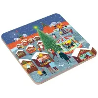 Подставка под горячее Зимние города 14х14см Подставка под горячее Зимние города 14х14см