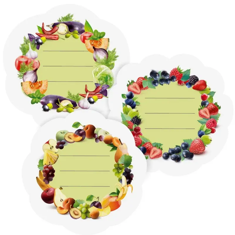 Наклейки на банки с консервацией Домашние закрома 60 шт