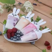 Форма для мороженого 4 ячейки Зайчата