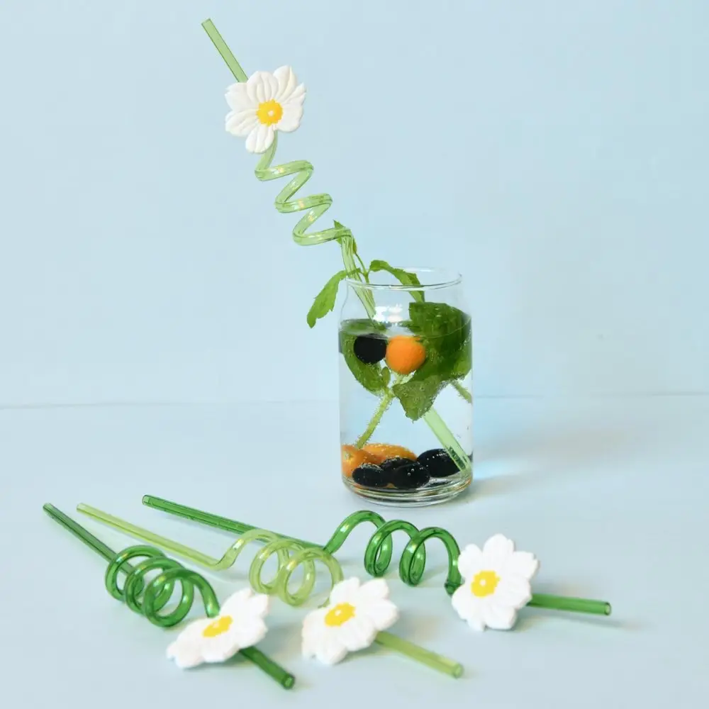 Трубочки для коктейля Ромашки 4 шт Трубочки для коктейля Ромашки 4 шт