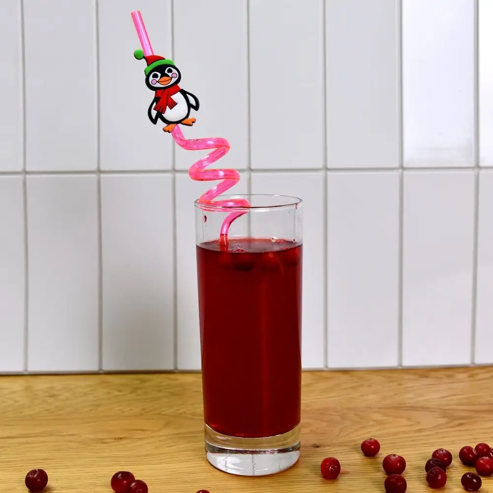 Трубочки для коктейля Новогодние игрушки 4 шт Трубочки для коктейля Новогодние игрушки 4 шт