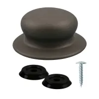 Ручка для крышки с саморезом серая диаметр 6 см Ручка для крышки с саморезом серая диаметр 6 см