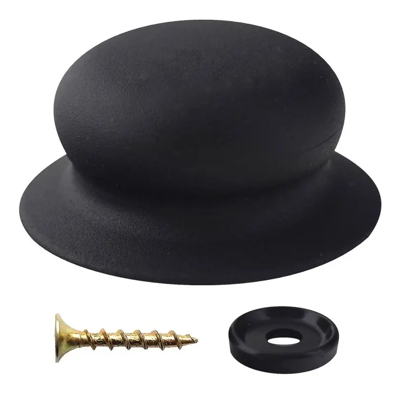 Ручка для крышки с саморезом 6 см черная Ручка для крышки с саморезом 6 см черная