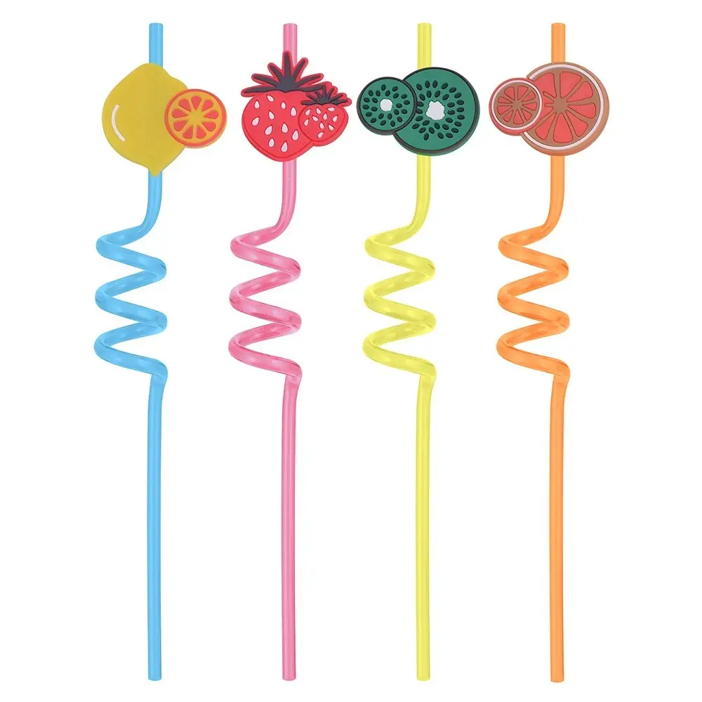 Трубочки для коктейля Фрукты 4 шт Трубочки для коктейля Фрукты 4 шт