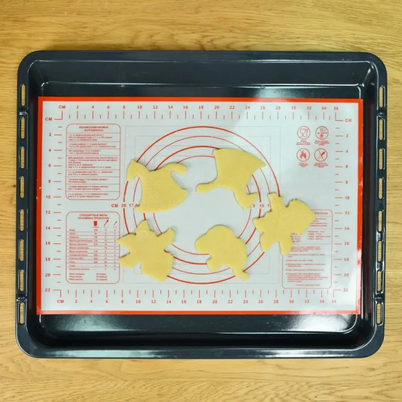 Коврик для выпечки с разметкой 40х30 см Коврик для выпечки с разметкой 40х30 см