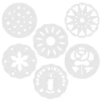 Трафареты для торта набор 6 шт диаметр 17,5 см