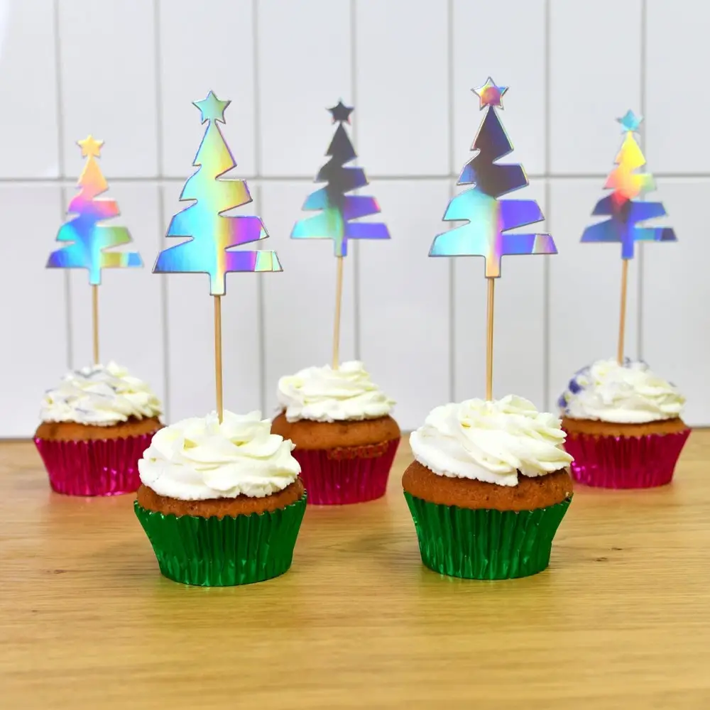 Топпер для украшения Ель колор набор 5 шт Топпер для украшения Ель колор набор 5 шт