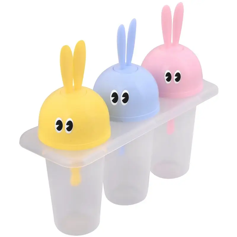 Формы для мороженого Зайки 3 ячейки Формы для мороженого Зайки 3 ячейки