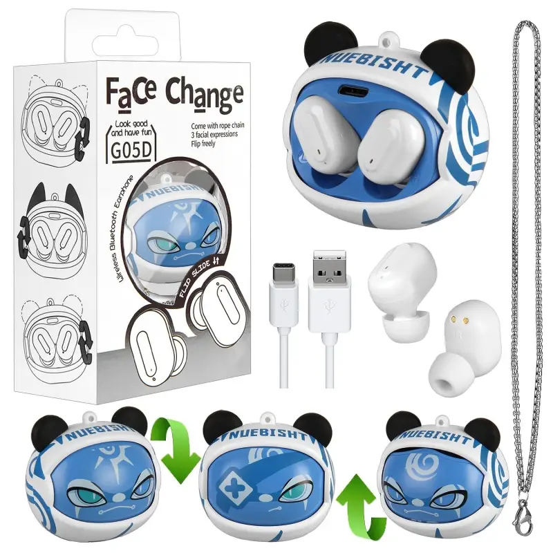Беспроводные наушники Face Change G05D голубые Беспроводные наушники Face Change G05D голубые