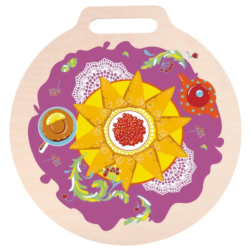 Доска разделочная Широкая Масленица 26см Доска разделочная Широкая Масленица 26см