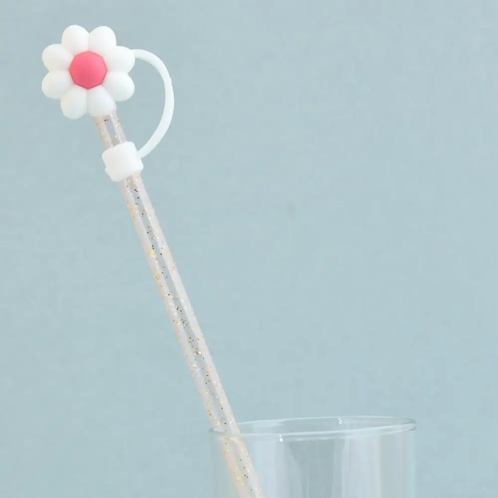 Колпачки для коктейльных трубочек Цветочки 4 шт Колпачки для коктейльных трубочек Цветочки 4 шт