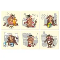 Подставка под горячее Забавный бычок 14х14см (ассортимент) Подставка под горячее Забавный бычок 14х14см (ассортимент)