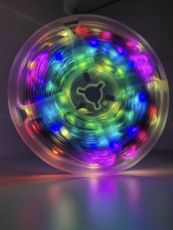 Гирлянда новогодняя на стену умная c пультом 5 метров