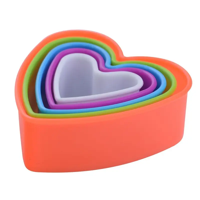 Форма для печенья, набор 5 шт, "Сердце"