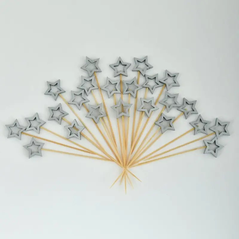 Шпажки для канапе Звездочет серебро набор 24 шт Шпажки для канапе Звездочет серебро набор 24 шт