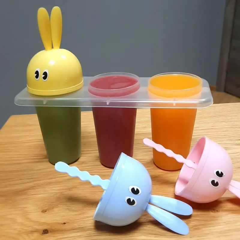 Формы для мороженого Зайки 3 ячейки Формы для мороженого Зайки 3 ячейки