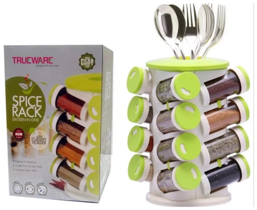 Набор баночек для специй на подставке 16в1