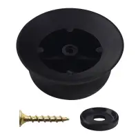 Ручка для крышки с саморезом 6 см черная Ручка для крышки с саморезом 6 см черная