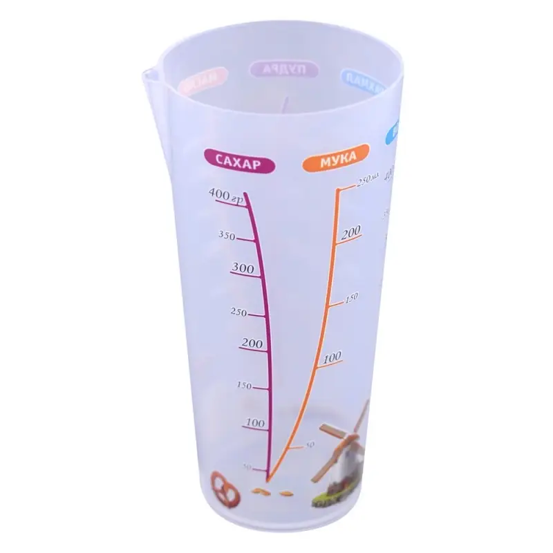 Стакан мерный Сахар Мука Вода Крахмал Пудра Масло 500 мл Стакан мерный Сахар Мука Вода Крахмал Пудра Масло 500 мл