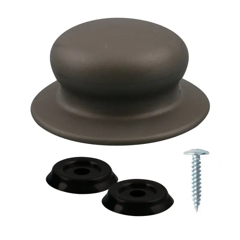 Ручка для крышки с саморезом серая диаметр 6 см Ручка для крышки с саморезом серая диаметр 6 см