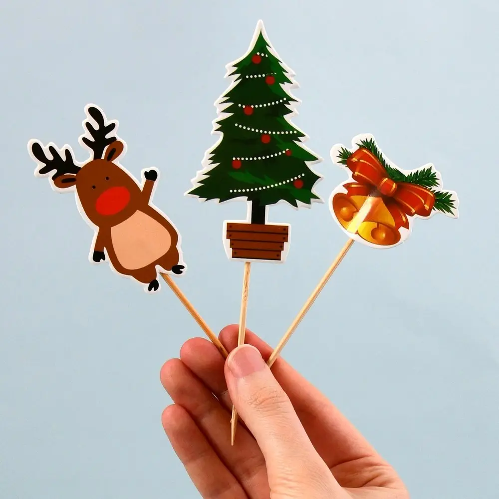 Шпажки для канапе С Новым годом 6 шт Шпажки для канапе С Новым годом 6 шт