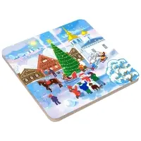 Подставка под горячее Зимние города 14х14см Подставка под горячее Зимние города 14х14см