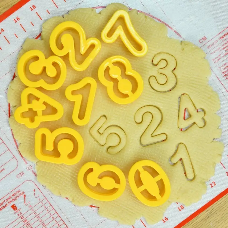 Формы для печенья, 9 цифр, "Знаменательные Даты", 3,5x4,5 см