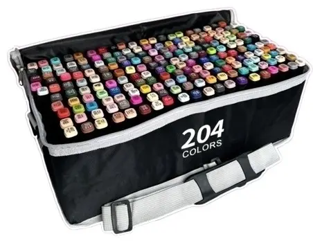 Двусторонние маркеры 204 цвета Двусторонние маркеры 204 цвета