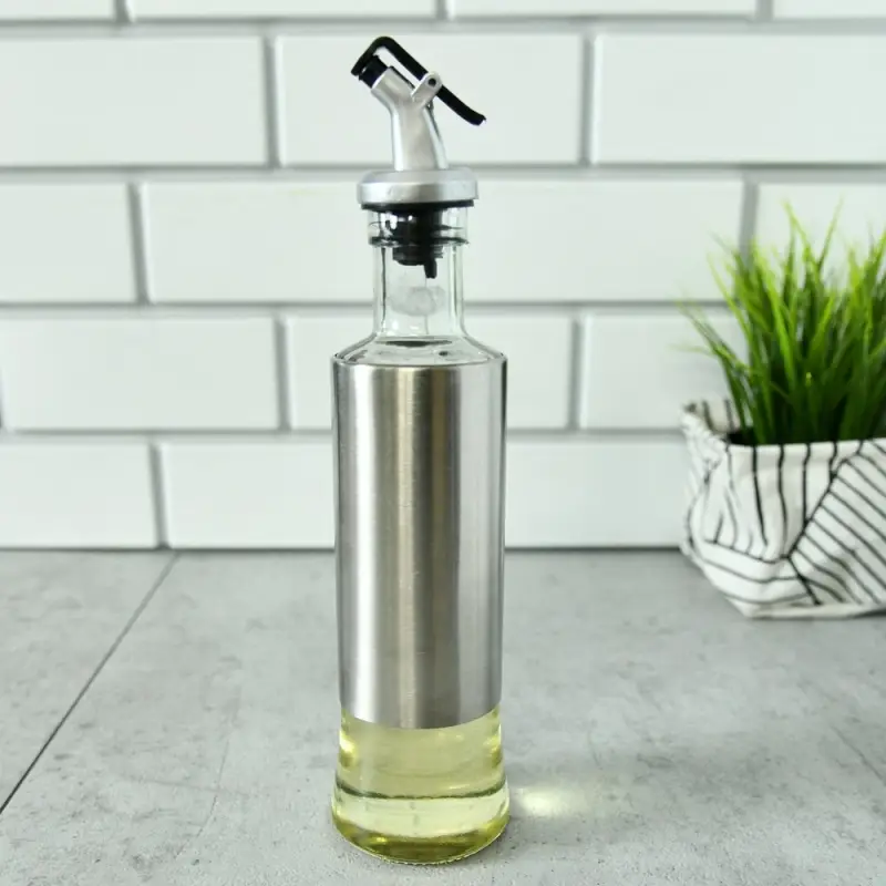 Бутылка для масла с дозатором Металлик объем 300 мл Бутылка для масла с дозатором Металлик объем 300 мл