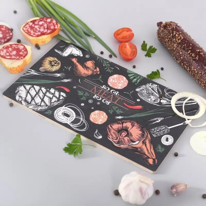 Доска разделочная Мясное меню 29х17см Доска разделочная Мясное меню 29х17см