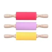 Скалка с деревянными ручками 23см (ассортимент) Скалка с деревянными ручками 23см (ассортимент)