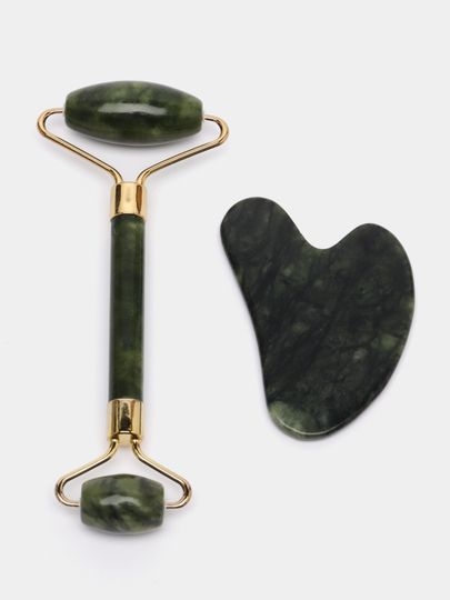 Нефритовый массажный набор гуаша