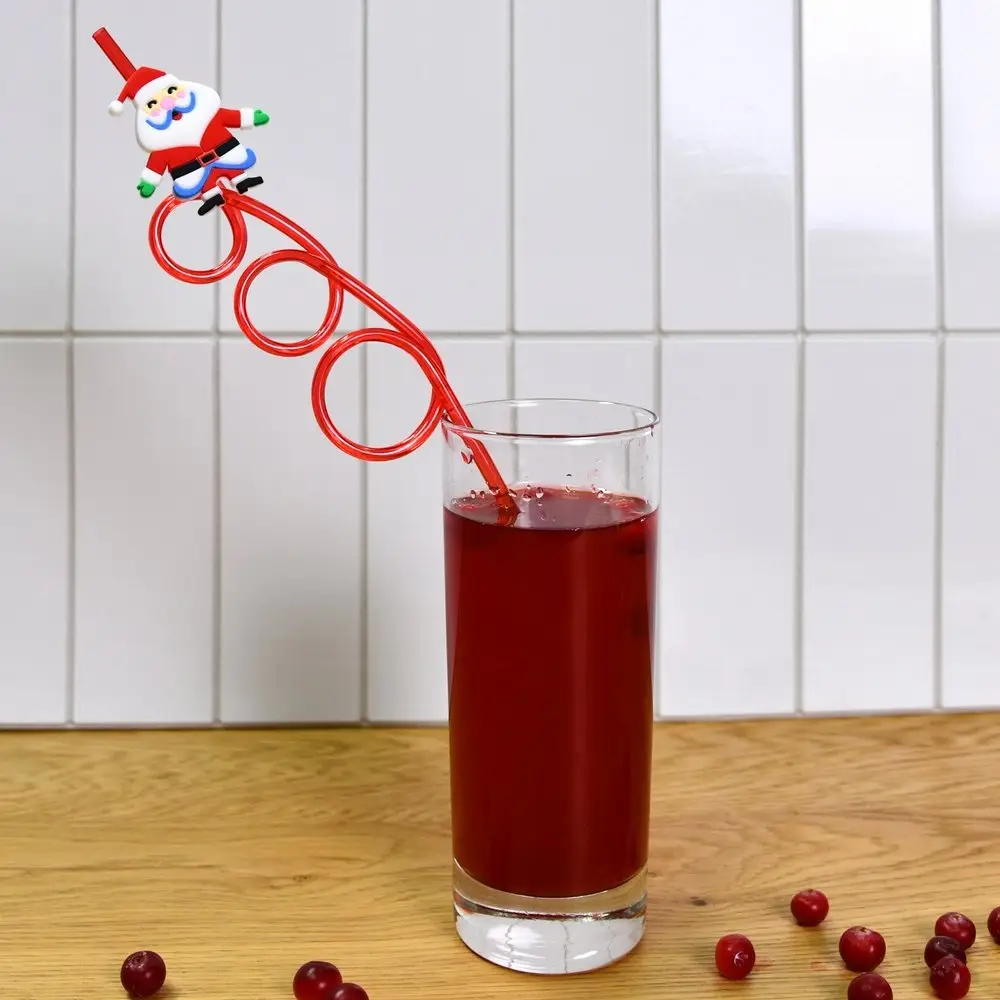 Трубочки для коктейля Зимний лес 4 шт Трубочки для коктейля Зимний лес 4 шт