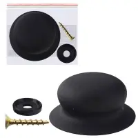 Ручка для крышки с саморезом 6 см черная Ручка для крышки с саморезом 6 см черная