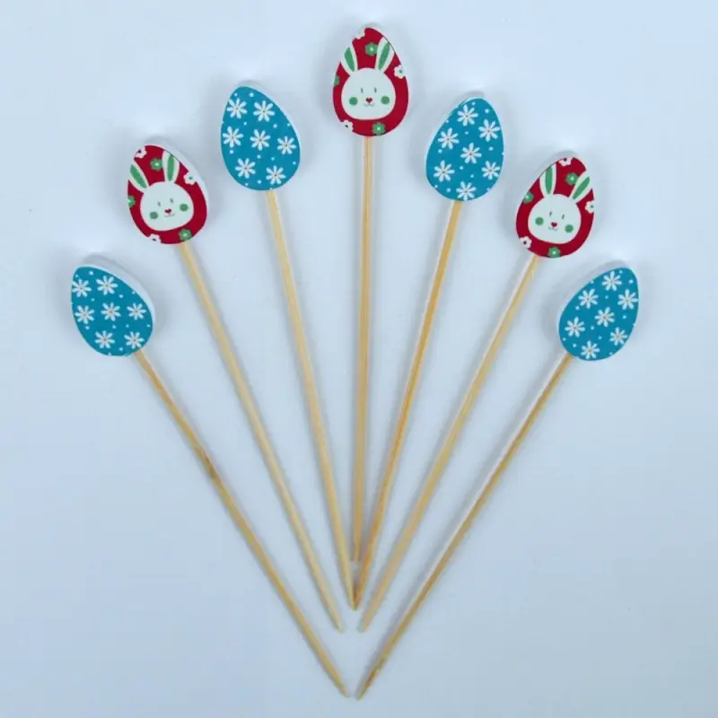 Шпажки для канапе Пасхальные яйца 24 шт Шпажки для канапе Пасхальные яйца 24 шт