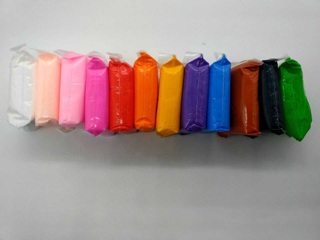 Пластилин легкий мягкий воздушный застывающий для детей 12 цветов Пластилин легкий мягкий воздушный застывающий для детей 12 цветов