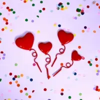 Топпер Сердечки 4шт Топпер Сердечки 4шт