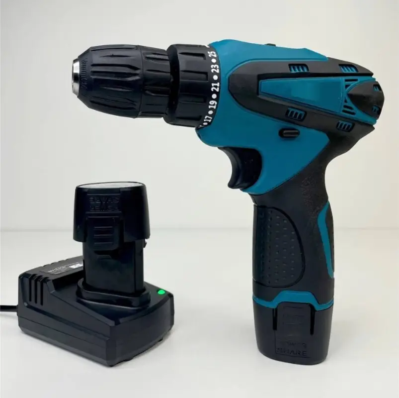 Шуруповерт аккумуляторный 12V  24 Нм  2 АКБ (цвет в ассортименте)