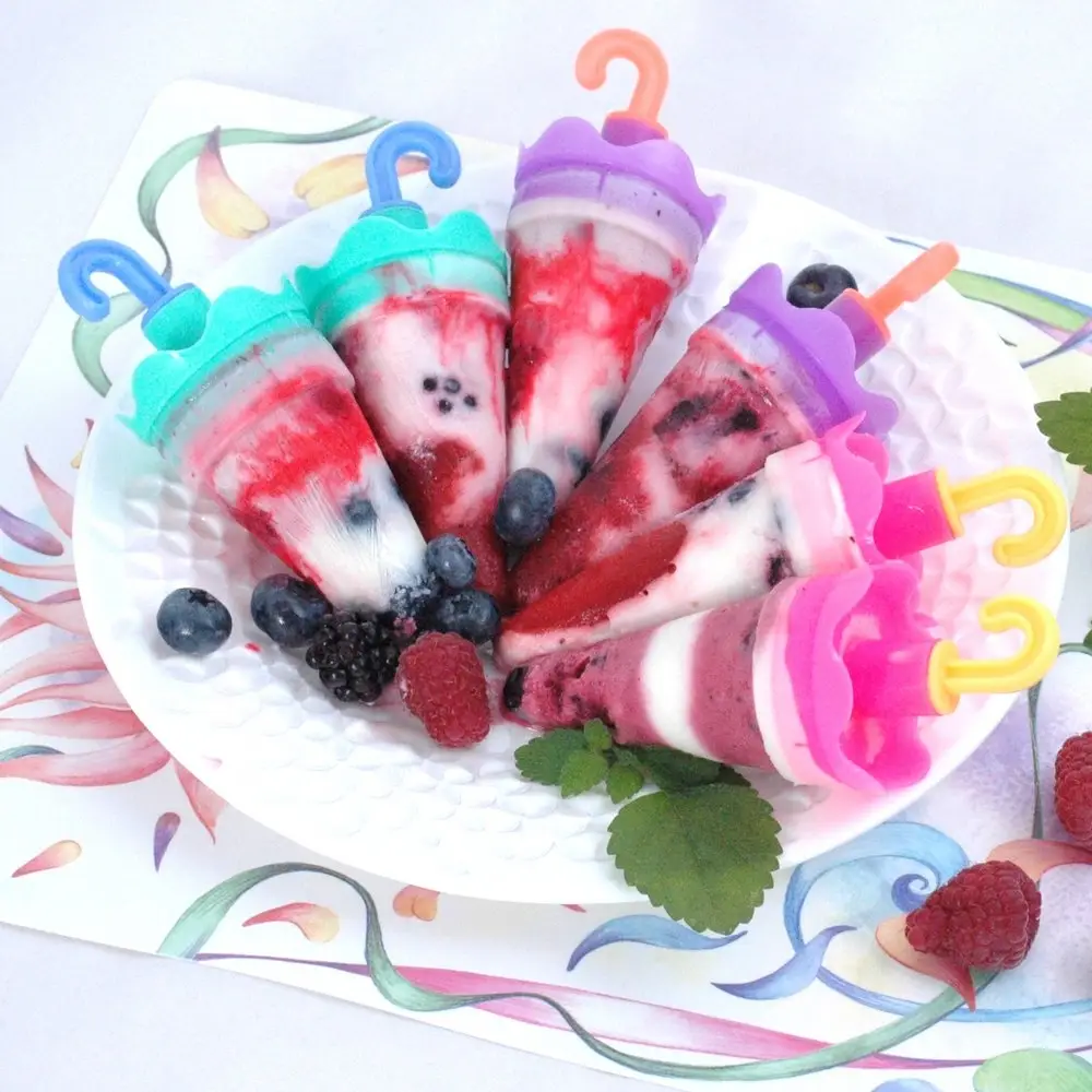 Формы для мороженого Яркие зонтики 6 ячеек