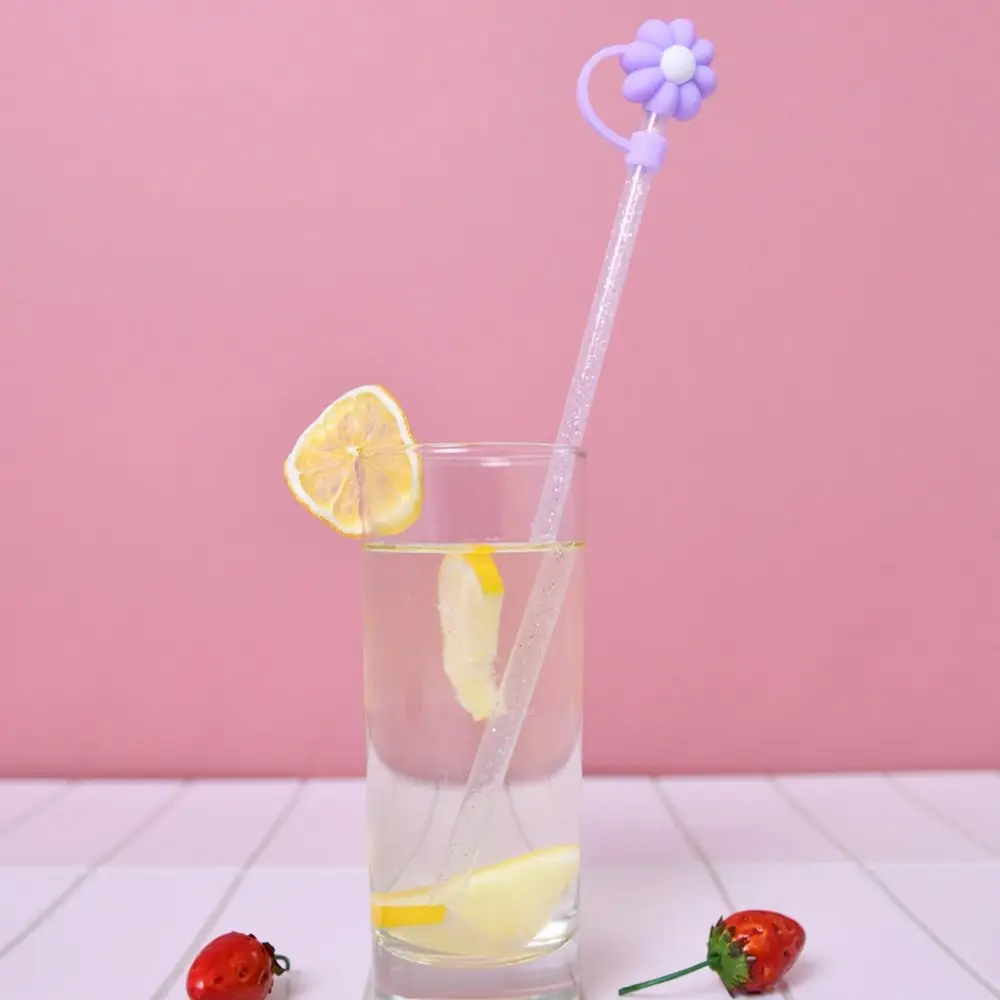 Колпачки для коктейльных трубочек Цветочки 4 шт Колпачки для коктейльных трубочек Цветочки 4 шт