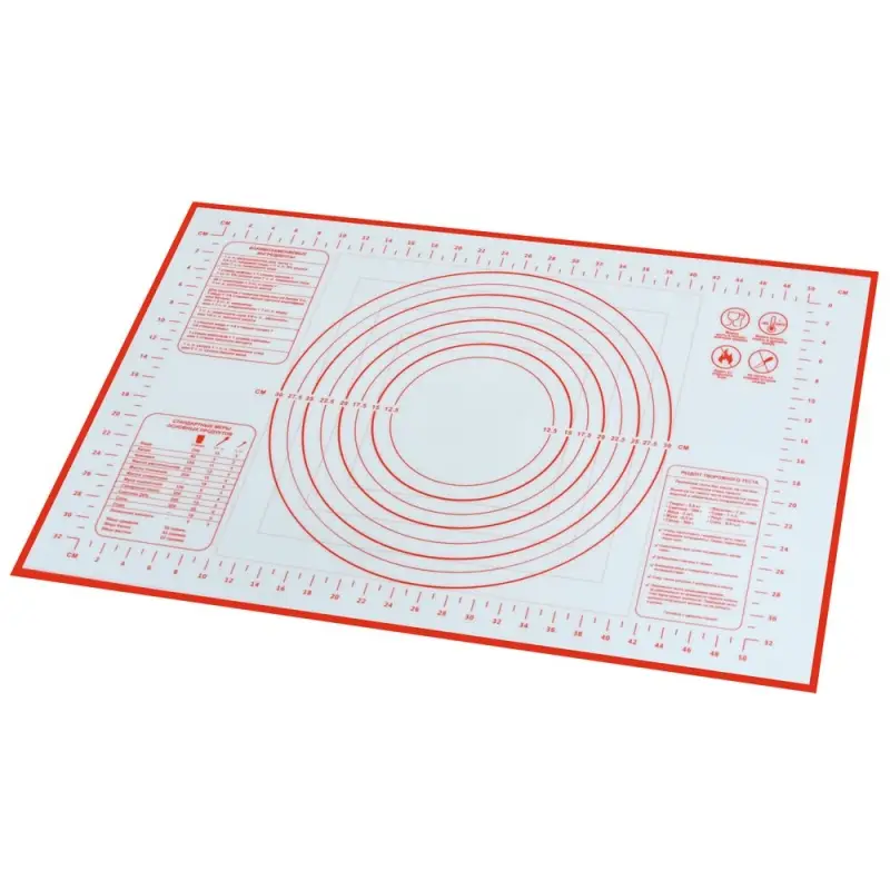 Коврик для выпечки с разметкой 60х40 см Коврик для выпечки с разметкой 60х40 см