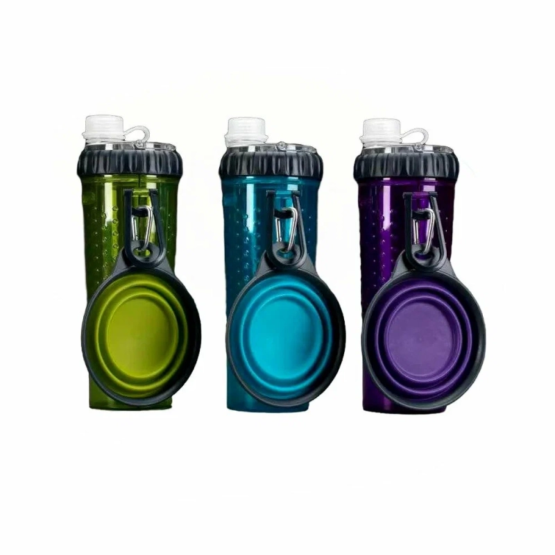 Двухкамерная бутылка для еды и воды с силиконовой чашкой (цвет в ассортименте) Двухкамерная бутылка для еды и воды с силиконовой чашкой (цвет в ассортименте)